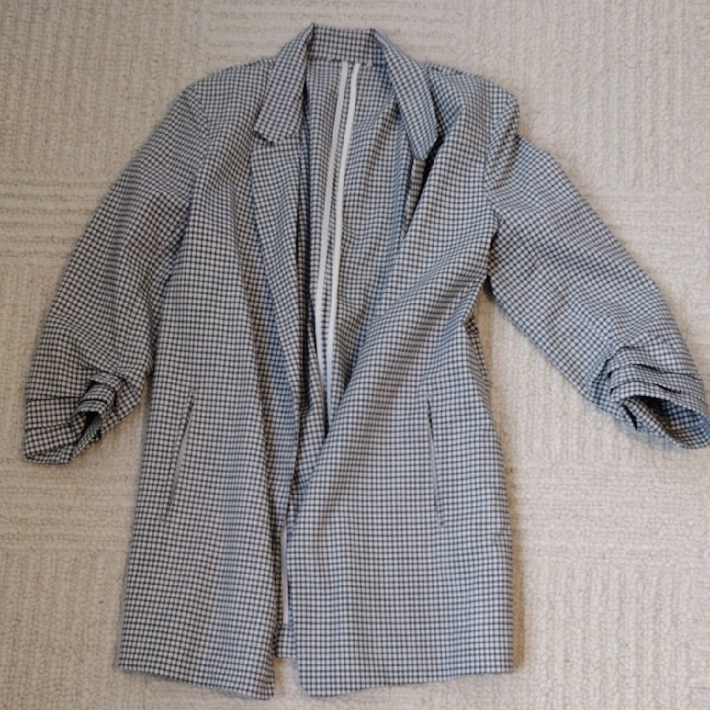 Black and White Checkered Blazer